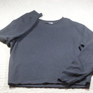 Murano Liquid Luxury Size L Slim Fit Black Pull On Sweatshirt